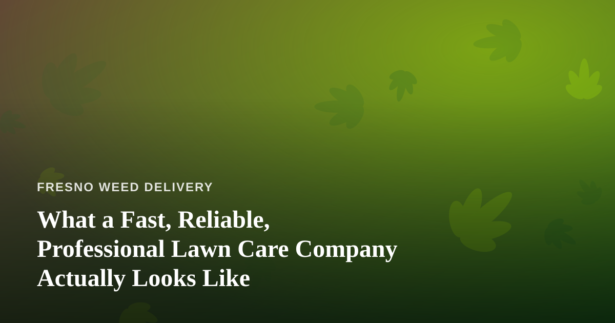 What a Fast, Reliable, Professional Lawn Care Company Actually Looks Like
