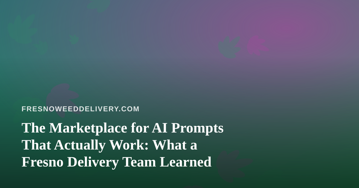 The Marketplace for AI Prompts That Actually Work: What a Fresno Delivery Team Learned